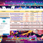 BUKTI JACKPOT TOGEL POOL HONGKONG TERPERCAYA DI INDONESIA