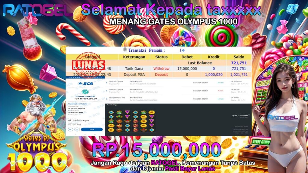 BUKTI JACKPOT SLOT GATES OLYMPUS 1000 TERPERCAYA DI INDONESIA TGL 26-07-2024