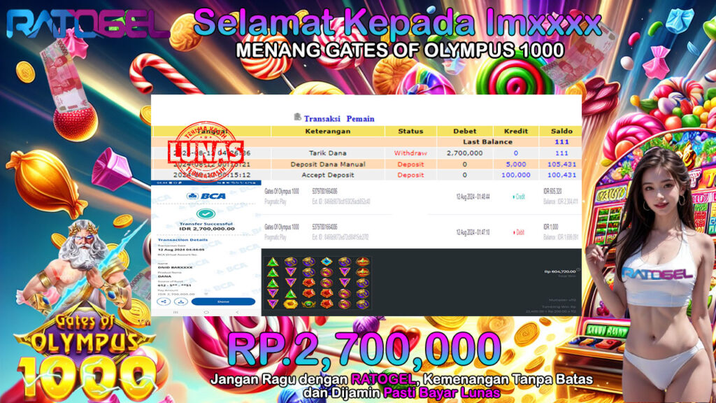 BUKTI JACKPOT SLOT GATES OF OLYMPUS 1000 TERPERCAYA DI INDONESIA TGL 12-08-2024