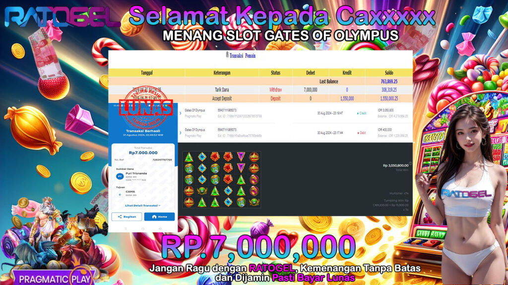 BUKTI JACKPOT SLOT GATES OF OLYMPUS  TERPERCAYA DI INDONESIA TGL 31-08-2024