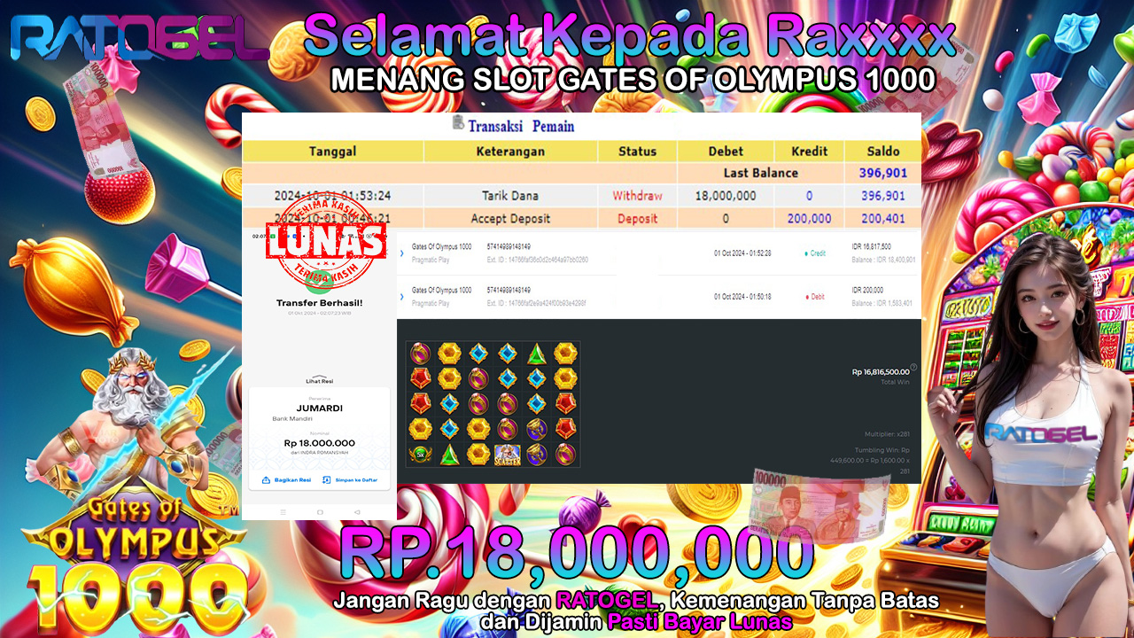 BUKTI JACKPOT SLOT GATES OF OLYMPUS 1000 TERPERCAYA DI INDONESIA TGL 01-10-202