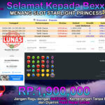 BUKTI JACKPOT SLOT STARLIGHT PRINCESS 1000 TERPERCAYA DI INDONESIA TGL 14-09-2024